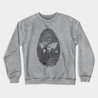 Finger Print Of The World Crewneck Sweatshirt